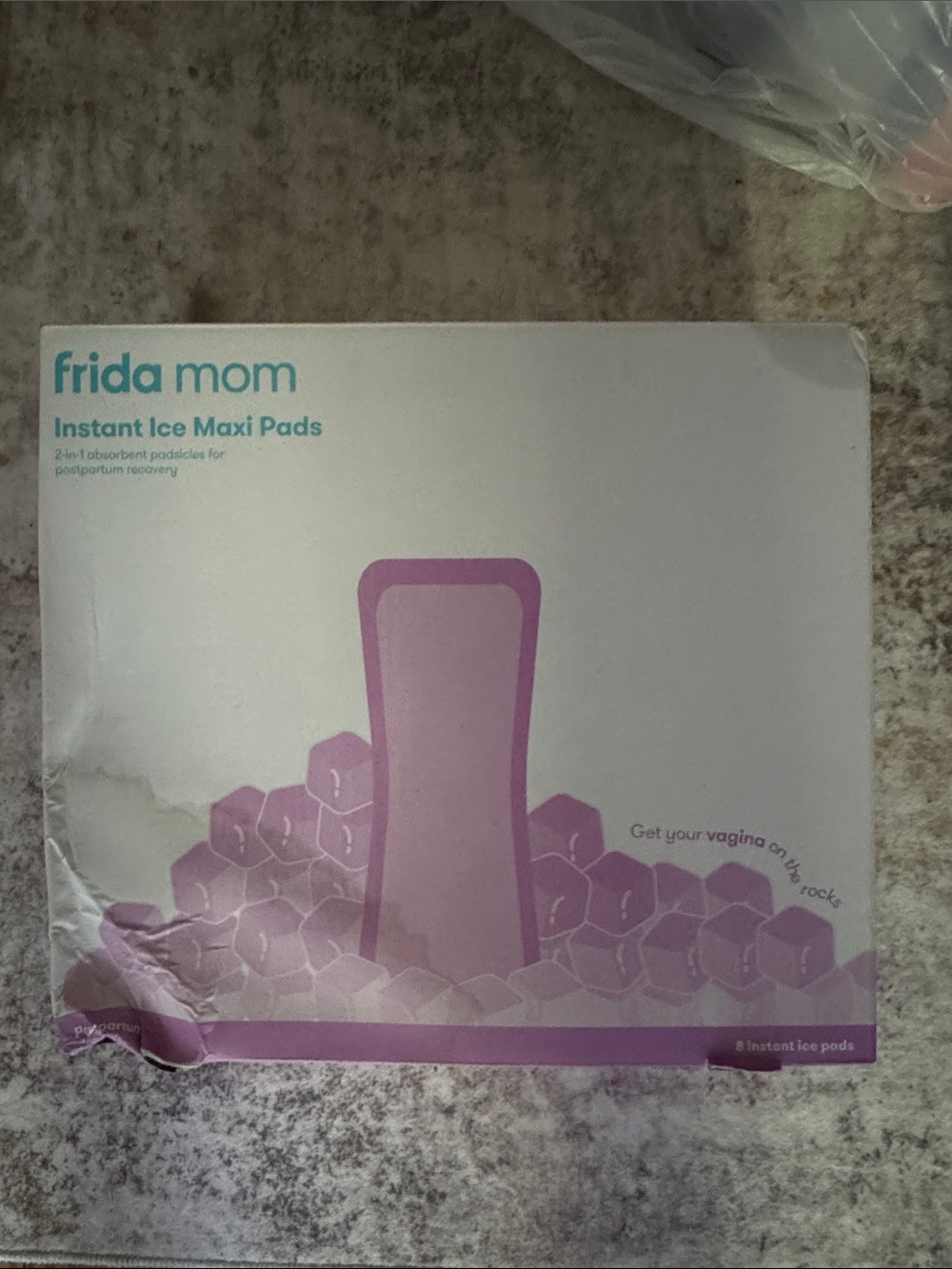 Frida Mom Instant Ice Maxi Pads — Pink Postpartum Cooling Pads